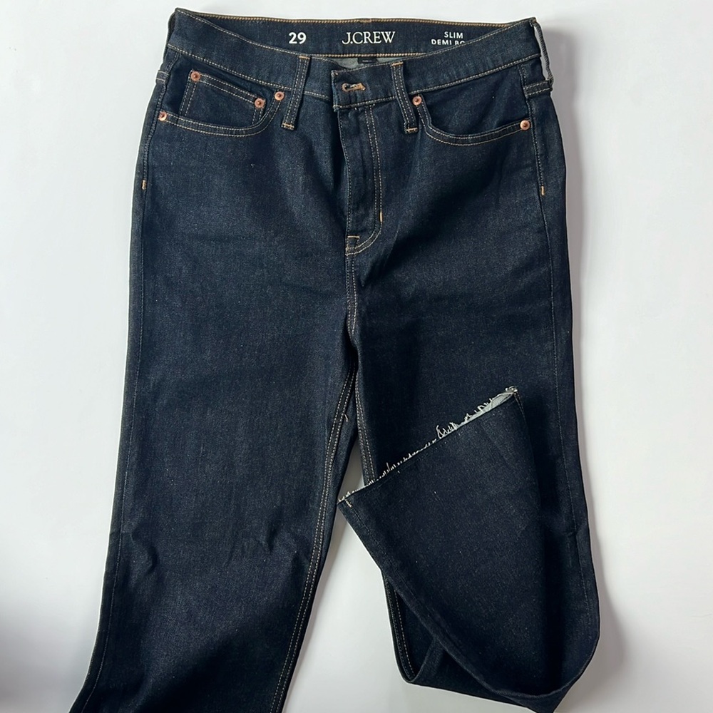 J Crew dark Demi boot cut jeans